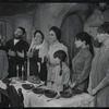 Luther Adler, Dolores Wilson and ensemble in the touring stage production Fiddler on the Roof