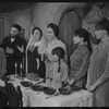 Luther Adler, Dolores Wilson and ensemble in the touring stage production Fiddler on the Roof