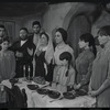 Luther Adler, Dolores Wilson and ensemble in the touring stage production Fiddler on the Roof