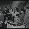 Luther Adler, Dolores Wilson and ensemble in the touring stage production Fiddler on the Roof