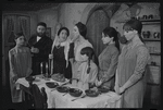 Luther Adler, Dolores Wilson and ensemble in the touring stage production Fiddler on the Roof