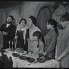 Luther Adler, Dolores Wilson and ensemble in the touring stage production Fiddler on the Roof