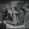 Luther Adler, Dolores Wilson and ensemble in the touring stage production Fiddler on the Roof