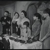 Luther Adler, Dolores Wilson and ensemble in the touring stage production Fiddler on the Roof