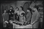 Luther Adler, Dolores Wilson and ensemble in the touring stage production Fiddler on the Roof