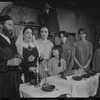 Luther Adler, Dolores Wilson and ensemble in the touring stage production Fiddler on the Roof