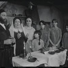 Luther Adler, Dolores Wilson and ensemble in the touring stage production Fiddler on the Roof
