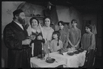 Luther Adler, Dolores Wilson and ensemble in the touring stage production Fiddler on the Roof
