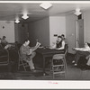 Men who work at the Navy shipyards in the community room at the FSA (Farm Security Administration) dormitories. Bremerton, Washington