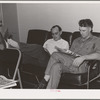 Workmen at the Navy shipyards in the community room at the FSA (Farm Security Administration) duration dormitories. Bremerton, Washington