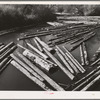 Long Bell Lumber Company, Cowlitz County, Washington. Log pond