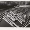 Long Bell Lumber Company, Cowlitz County, Washington. Log pond