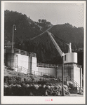 Entrance to ship locks at Bonneville Dam, Oregon