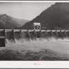 Gate controlled spillway dam. Bonneville Dam, Oregon