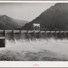 Gate controlled spillway dam. Bonneville Dam, Oregon