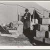 Checking in equipment from FSA (Farm Security Administration) mobile camps as it arrives at the FSA permanent camp at Caldwell, Idaho for winter storage