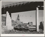 Shasta Dam under construction. Shasta County, California