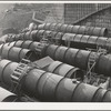 Penstock pipe which will be used to carry water from reservoir formed by Shasta Dam to hydroelectric turbines. Shasta County, California