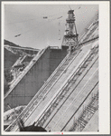 Shasta Dam under construction. Shasta County, California