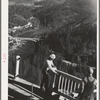 Construction work on Pit River bridge. Shasta County, California