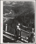 Construction work on Pit River bridge. Shasta County, California