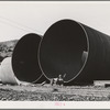 Segments of penstock pipe. Shasta Dam. Shasta County, California