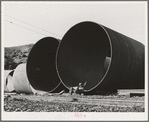 Segments of penstock pipe. Shasta Dam. Shasta County, California