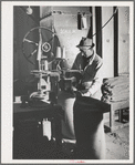 Petaluma, Sonoma County, California. Filling sacks with feed at a feed mill