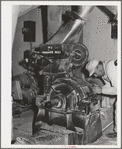 Petaluma, Sonoma County, California. Hammer mill in feed mill