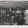 Interior of olive oil plant, Lindsay, California. Olives were introduced to California in the 18th century by Spanish Padres