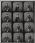 Contact sheets for Willa Kim's publicity shoot for Dance Magazine