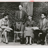 Hilda Haynes, James McMahon, Stephanie Elliot and Charles Bettis in rehearsal for the stage production Trouble in Mind