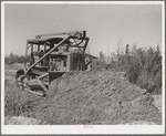 Bulldozer works on irrigation ditch. Imperial County, California