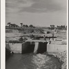 Irrigation ditch and gates. Imperial County, California