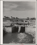 Irrigation ditch and gates. Imperial County, California