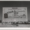 Sign. Yuma County, Arizona