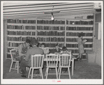 In the library of the FSA (Farm Security Administration) farm families community. Yuma, Arizona