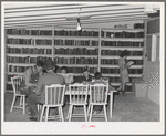 In the library of the FSA (Farm Security Administration) farm families community. Yuma, Arizona