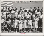 Schoolchildren's victory chorus at the Imperial County Fair, California