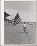 Drum majorette of the schoolchildren's victory chorus at the Imperial County Fair, California