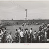 Basketball game at the second annual field day at the FSA (Farm Security Administration) farm workers' community. Yuma, Arizona