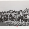 Boxing match at the second annual field day at the FSA (Farm Security Administration) farm workers' community. Yuma, Arizona