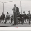 Speakers on Farm Bureau Day at the Imperial County Fair, California