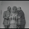 Producer Harold Prince, Peg Murray and Paul Lipson in publicity for the stage production Fiddler on the Roof