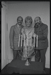 Producer Harold Prince, Peg Murray and Paul Lipson in publicity for the stage production Fiddler on the Roof