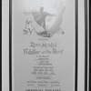 Poster for Zero Mostel in the stage production Fiddler on the Roof