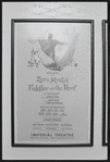 Poster for Zero Mostel in the stage production Fiddler on the Roof