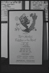 Poster for Zero Mostel in the stage production Fiddler on the Roof