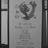 Poster for Zero Mostel in the stage production Fiddler on the Roof