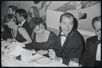 Judy Garland and Mark Herron [center] at opening night of the stage production Flora, the Red Menace